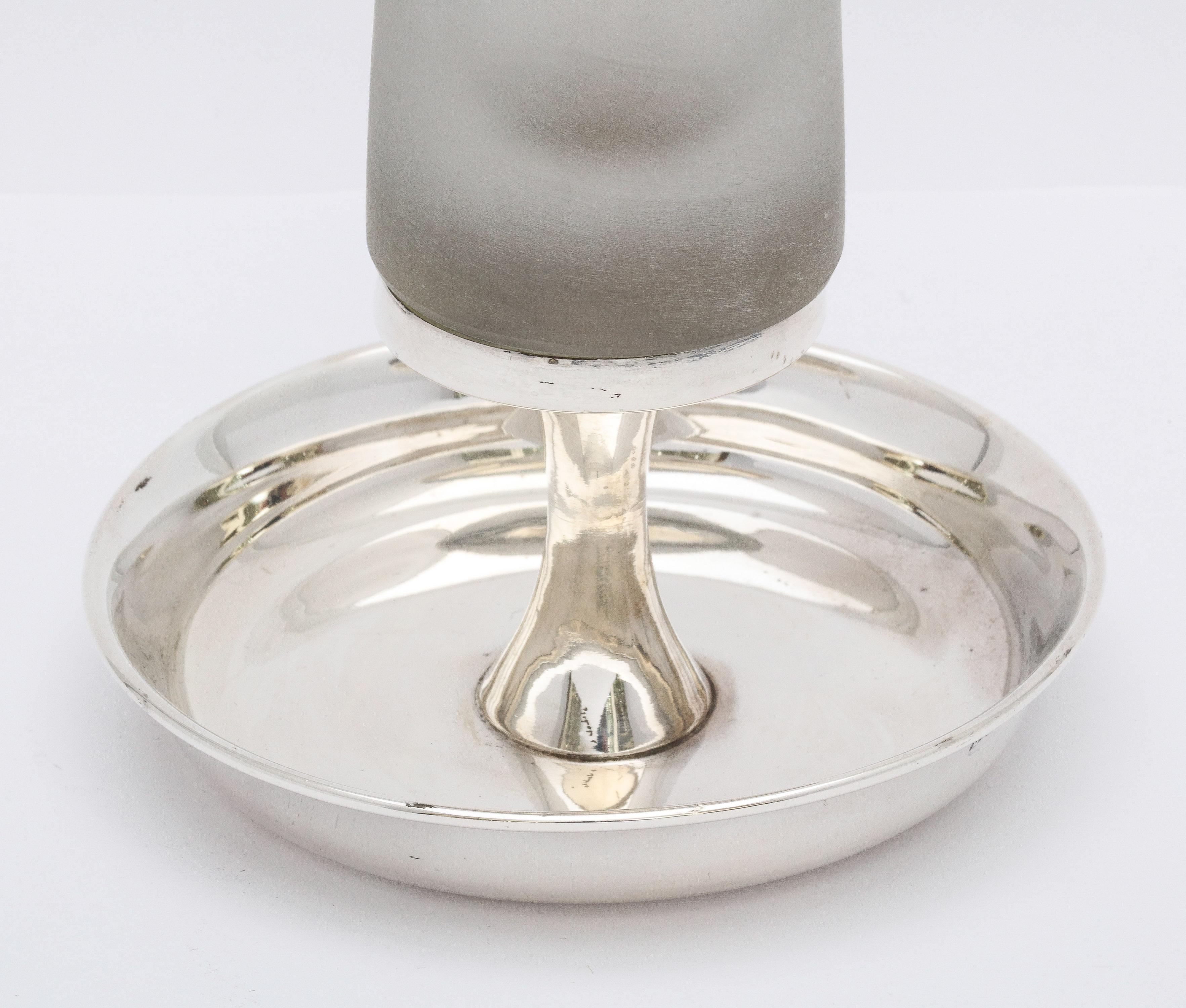 Edwardian Sterling Silver-Mounted Crystal Match Striker on Sterling Silver Base For Sale 7