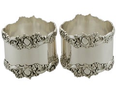 Edwardian Sterling Silver Napkin Rings, 1905