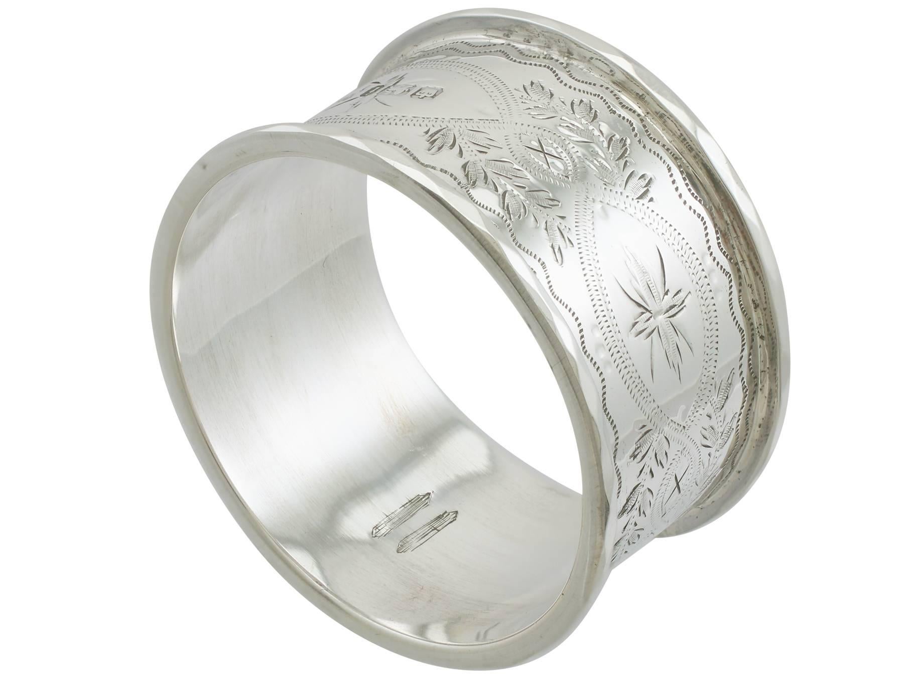 Edwardian Sterling Silver Napkin Rings by Walker and Hall at 1stDibs
