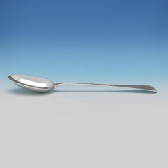 Edwardian sterling silver Old English basting spoon made in London in 1907