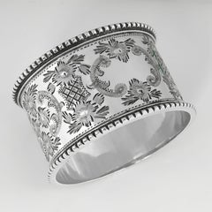 Coppia di portatovaglioli in argento sterling edoardiano realizzati nel 1906 da Martin & Hall