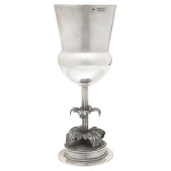 Edwardian Sterling Silver Palm Tree Novelty Goblet, London 1903