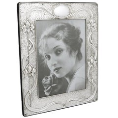 Edwardian Sterling Silver Photograph Frame, Art Nouveau Style