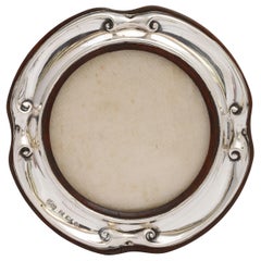 Antique Edwardian Sterling Silver Picture Frame with Wood Back, by Elkington