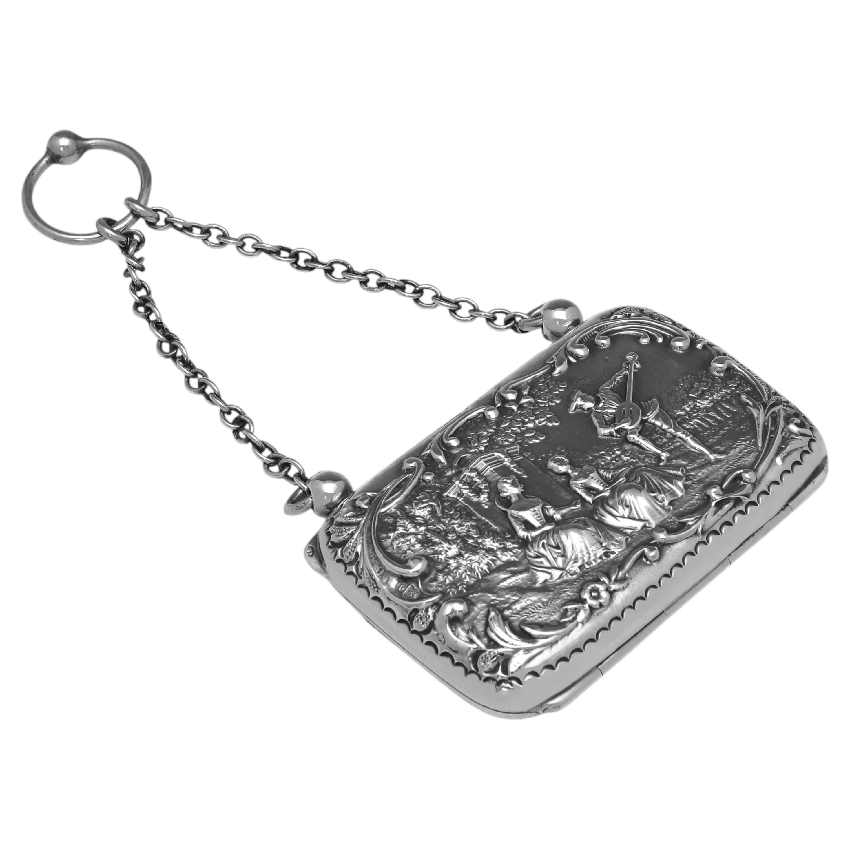 Edwardian Sterling Silver Purse, Henry Matthews, Birmingham 1903