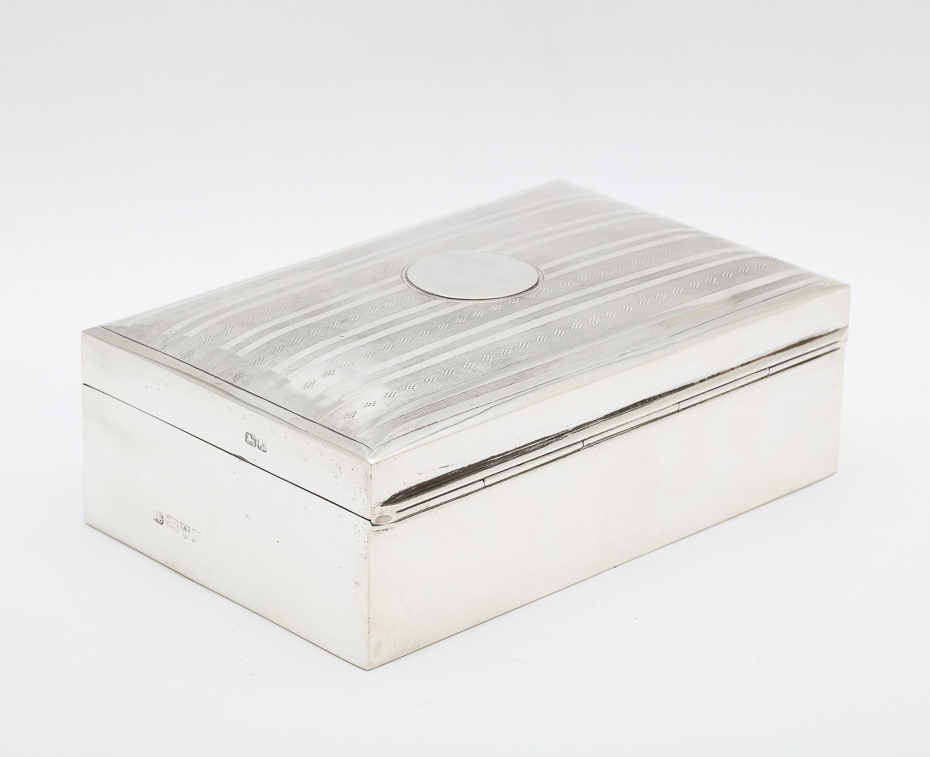 Edwardian Sterling Silver Table Box with Hinged Lid 2