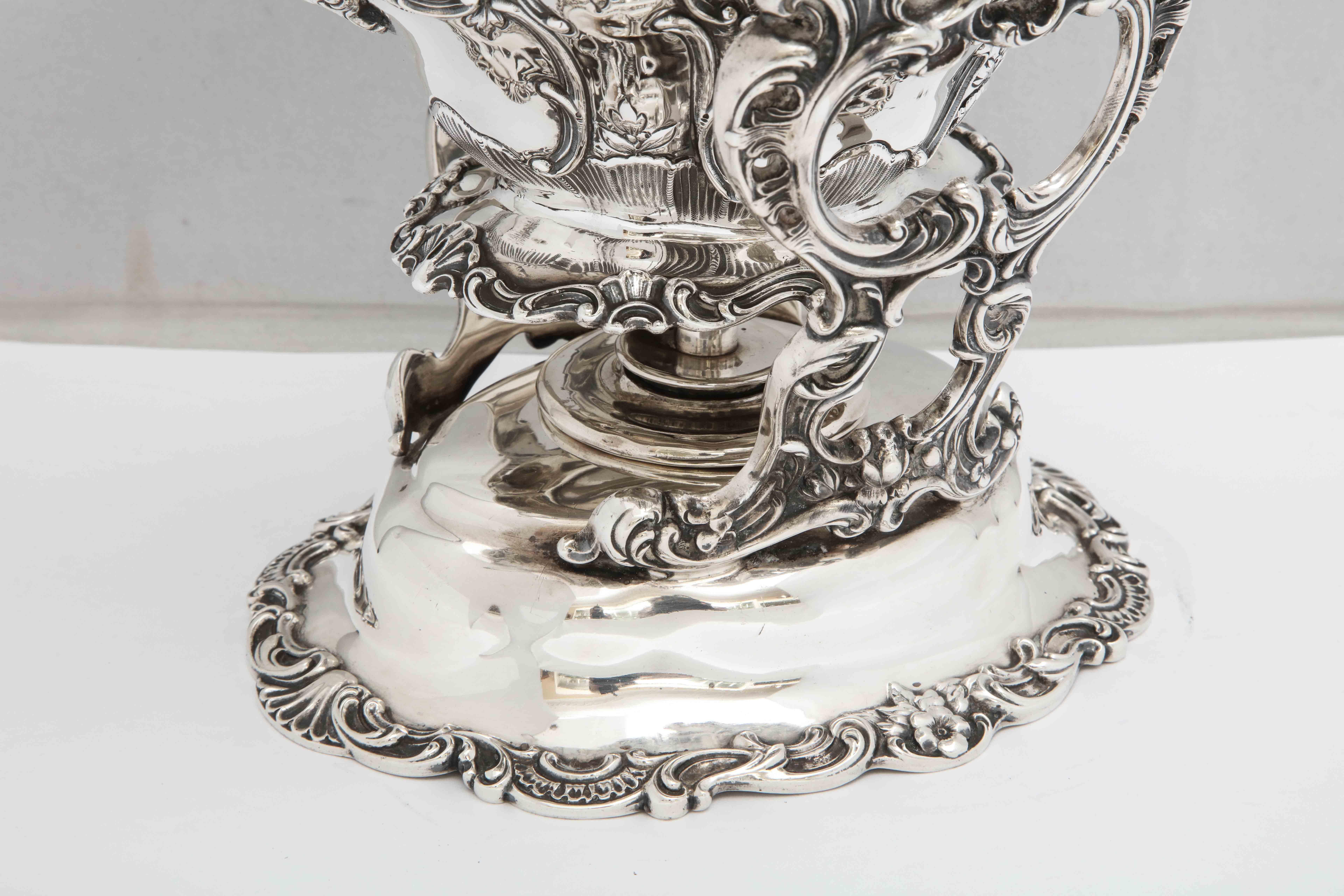 Victorian-Style Sterling Silver Tea Kettle on Stand by Gorham 2