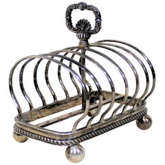 Antique Edwardian Sterling Silver Toast Rack by George Hape of Sheffield England