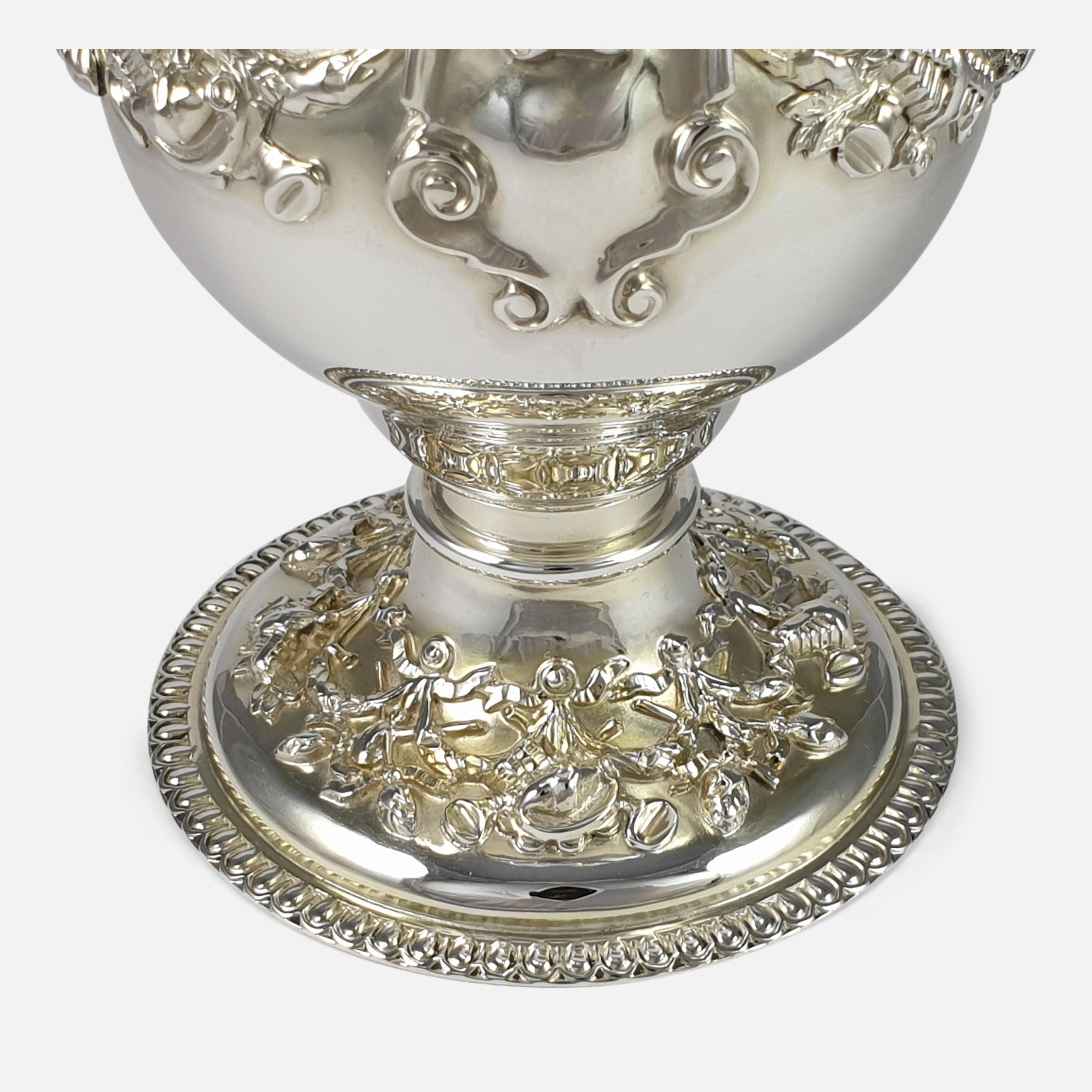 Edwardian Sterling Silver Vase, Elkington & Co, London, 1909 For Sale 6