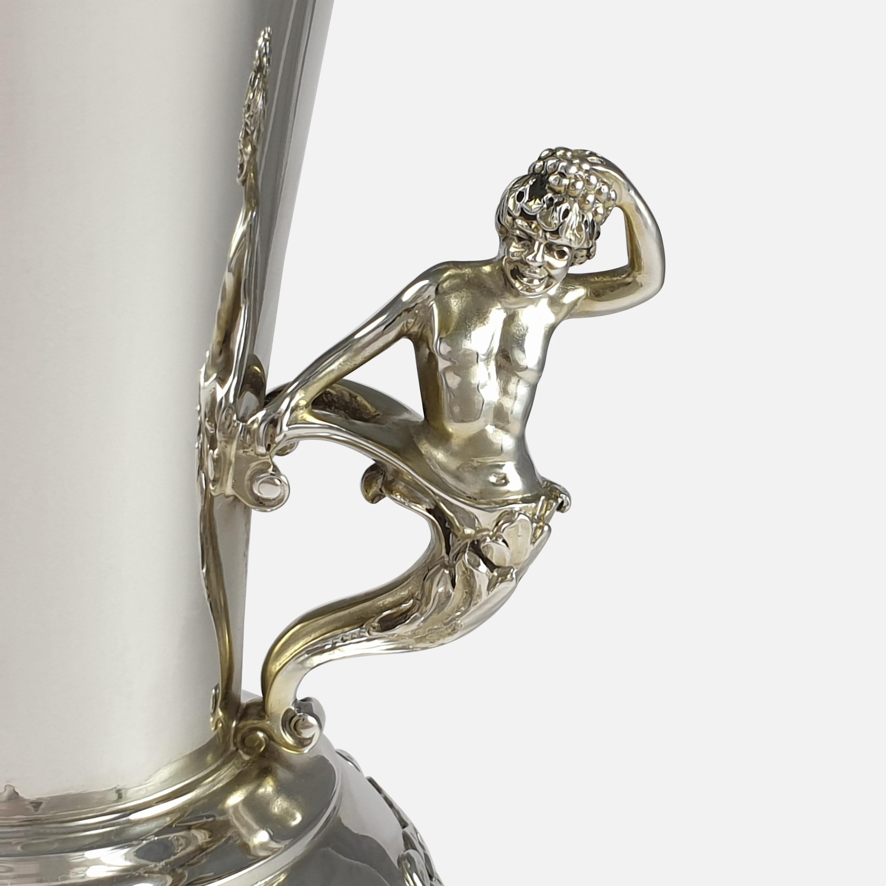 Edwardian Sterling Silver Vase, Elkington & Co, London, 1909 For Sale 8