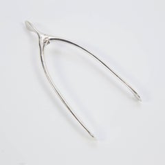 Edwardian Sterling Silver Wishbone Sugar Tongs Birmingham England Hallmark