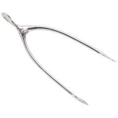 Edwardian Sterling Silver Wishbone Sugar Tongs Birmingham England Hallmark