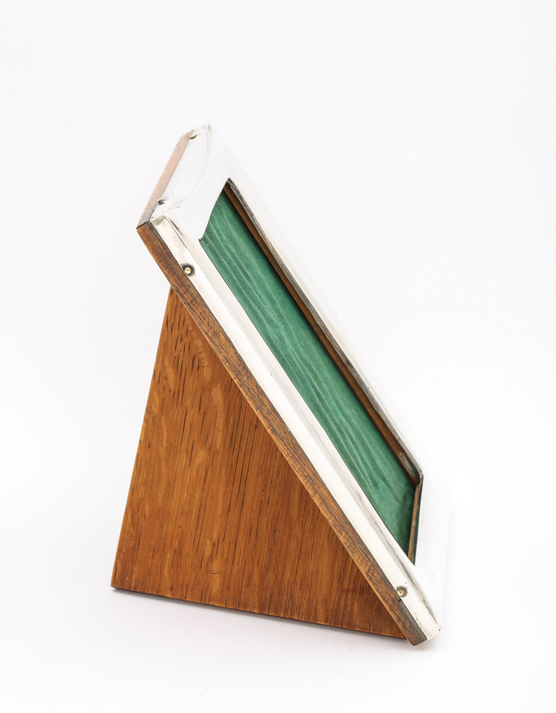 Edwardian Sterling Silver Wood-Backed Picture Frame 5
