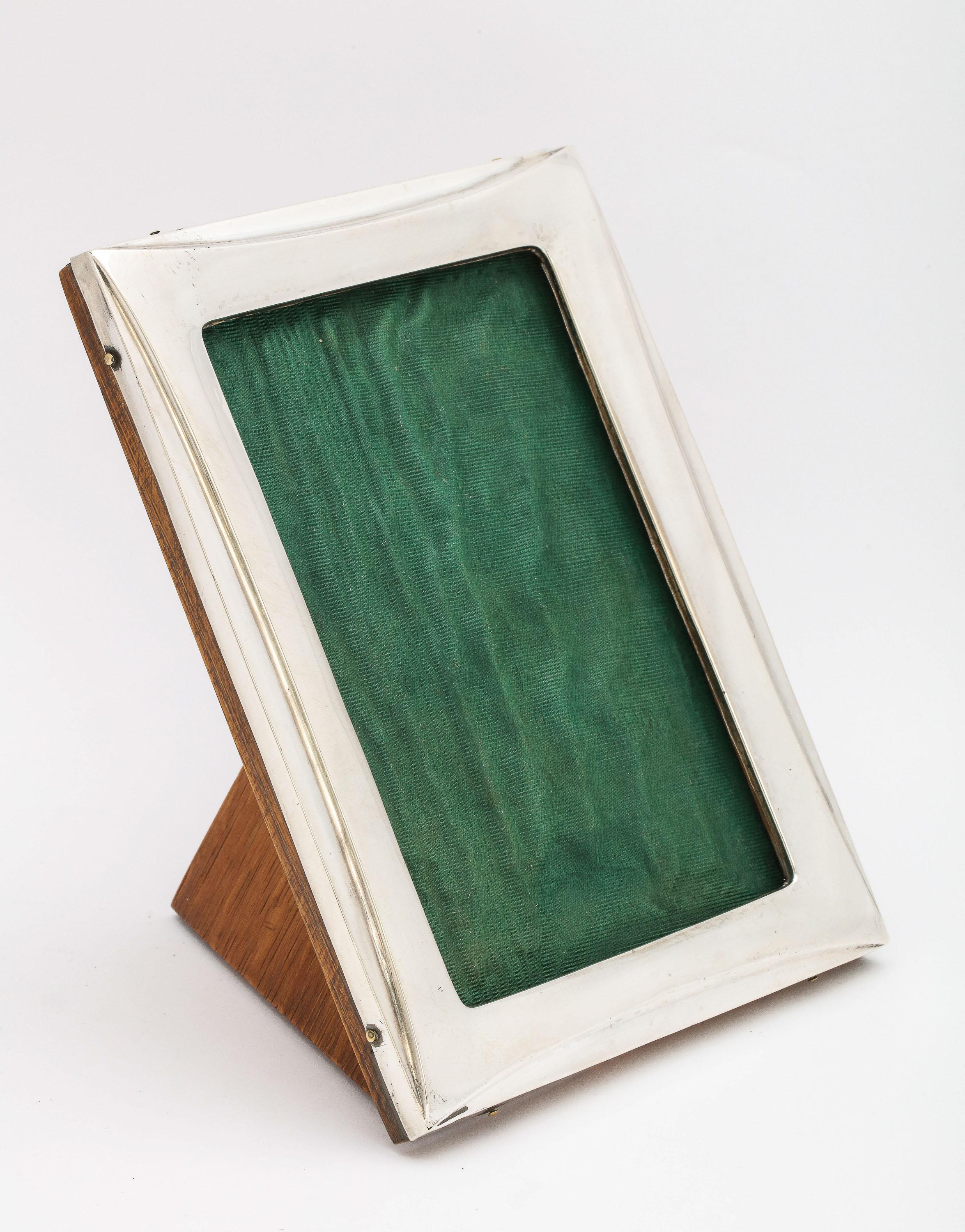 Edwardian Sterling Silver Wood-Backed Picture Frame 6