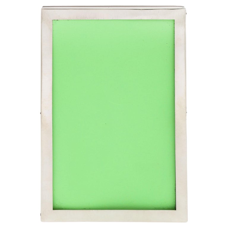 Edwardian Sterling Silver WoodBacked Picture Frame For Sale at 1stDibs