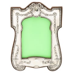 Edwardian Sterling Silver Wood-Backed Picture Frame