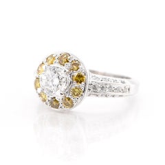 Edwardian Style 1.00 Carat Natural Diamond Ring Set in Platinum