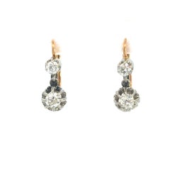 Anello di platino in oro 18k in stile edoardiano con diamante Old Mine da 0,6 carati