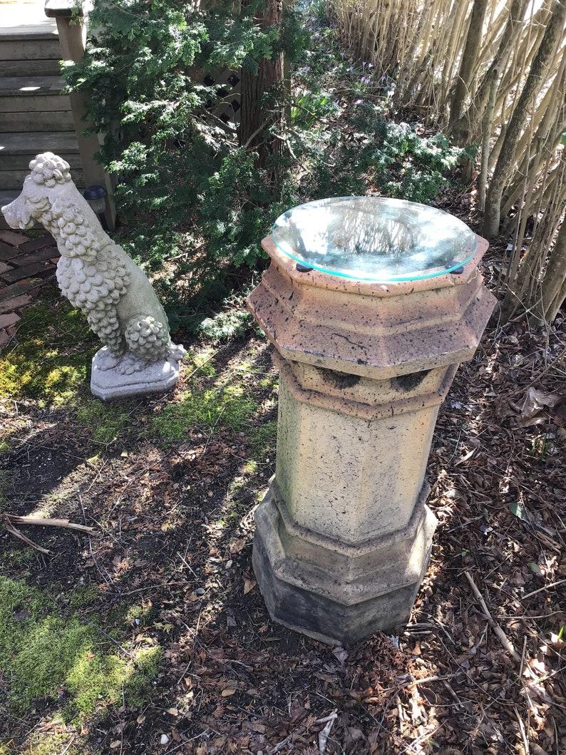 Chimney Pot Terra Cotta Pedestal Chimney Top Edwardian Style Architectural  In Fair Condition For Sale In East Hampton, NY