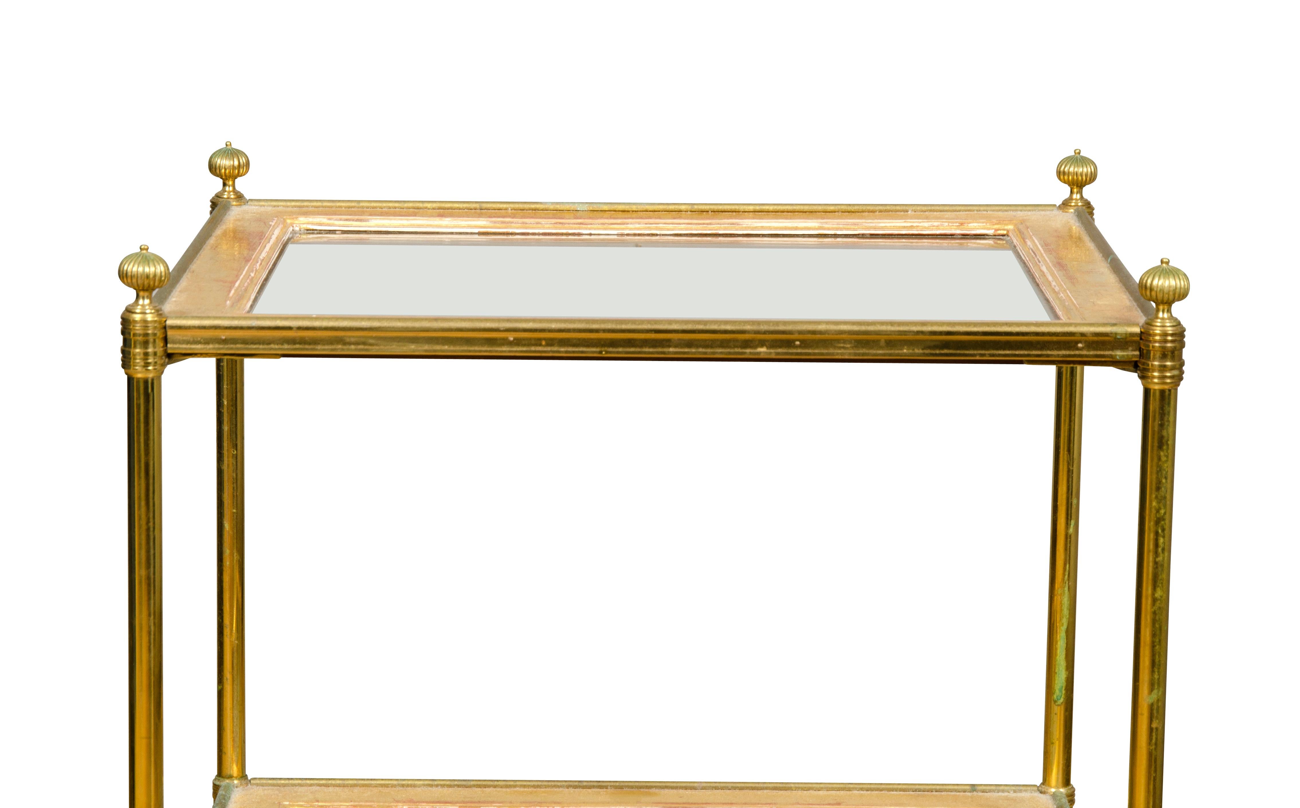 Edwardian Style Brass and Glass Table 7