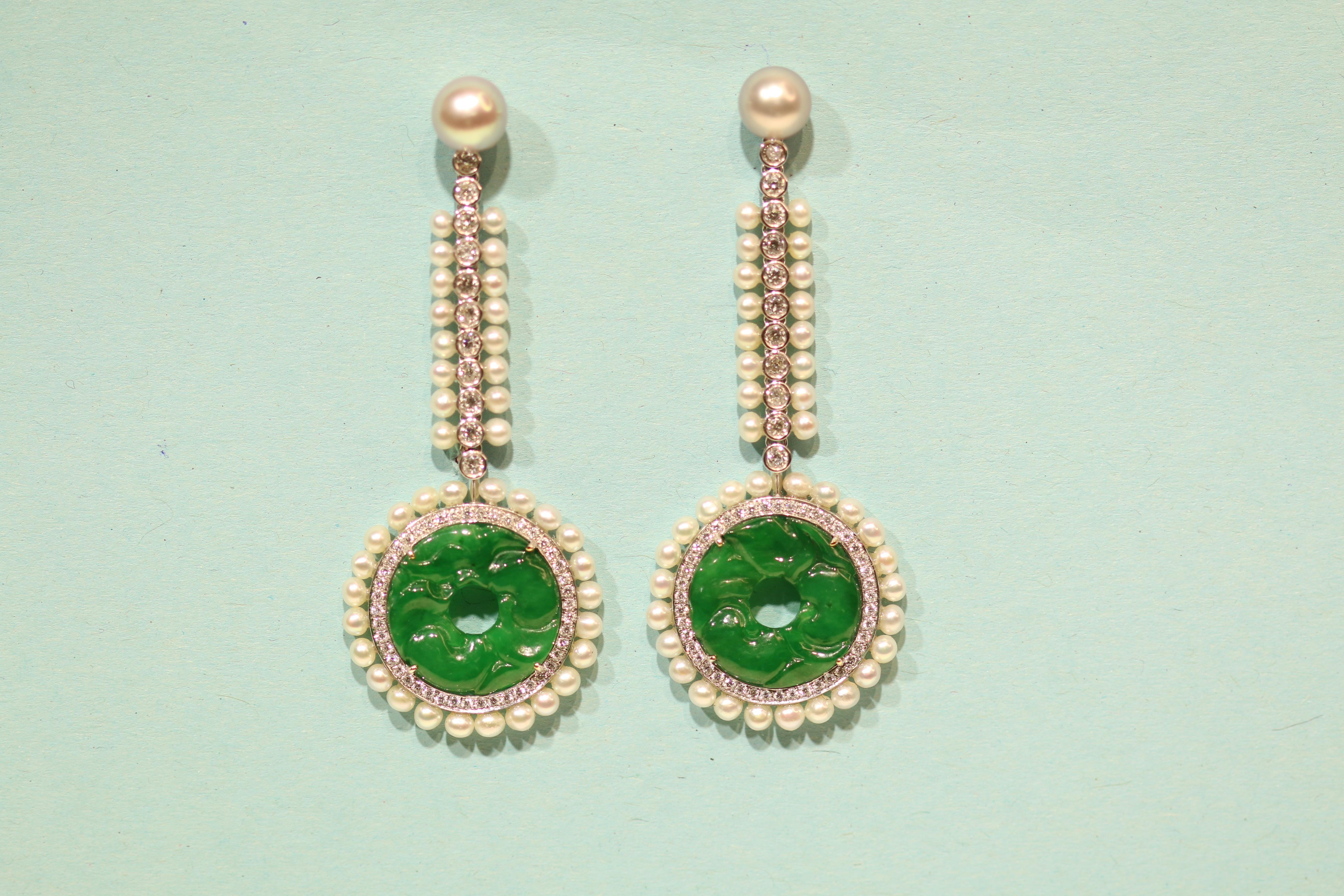 These envy inducing earrings are made in the Edwardian style. The craftsman ship is extraordinary. As soon as you feel them in your hand you will recognise the quality. The pearls are natural salt water pearls, the diamonds are old European cut and