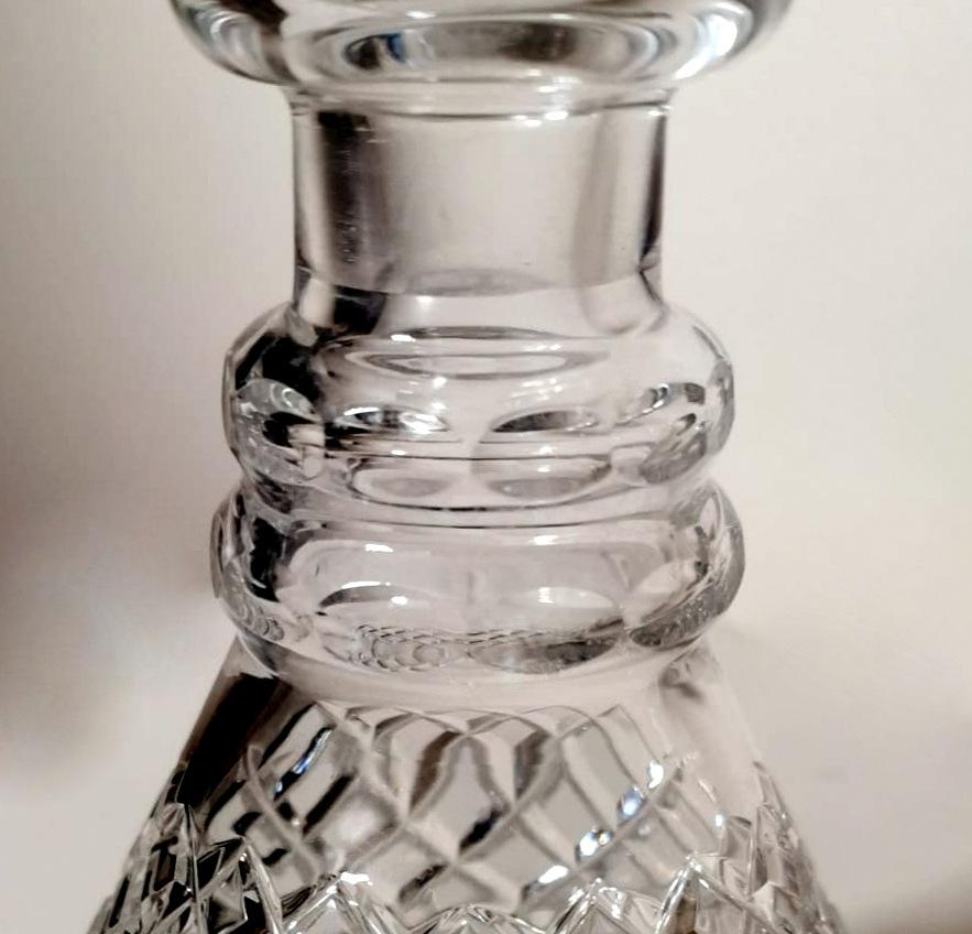 Edwardian Style English Cut And Ground Crystal Liqueur Bottle 8