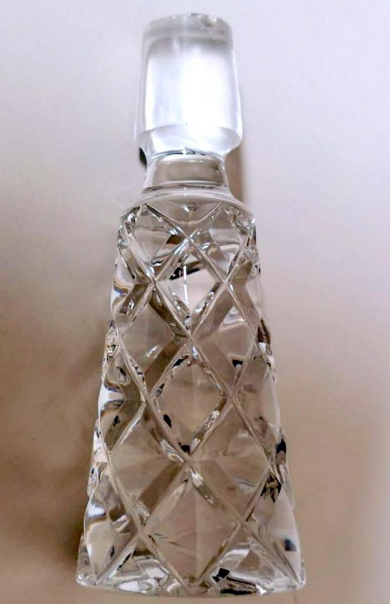 Edwardian Style English Cut And Ground Crystal Liqueur Bottle 11