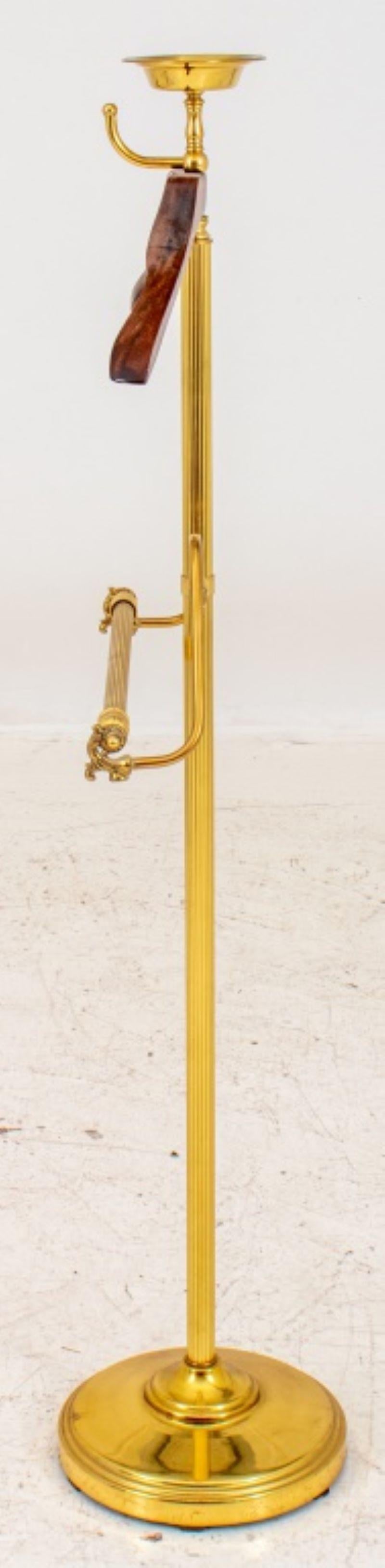 Edwardian Style Mens' Brass Valet Stand In Good Condition In New York, NY