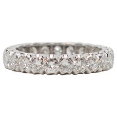 Retro Edwardian Style Platinum Diamond Eternity Band Ring