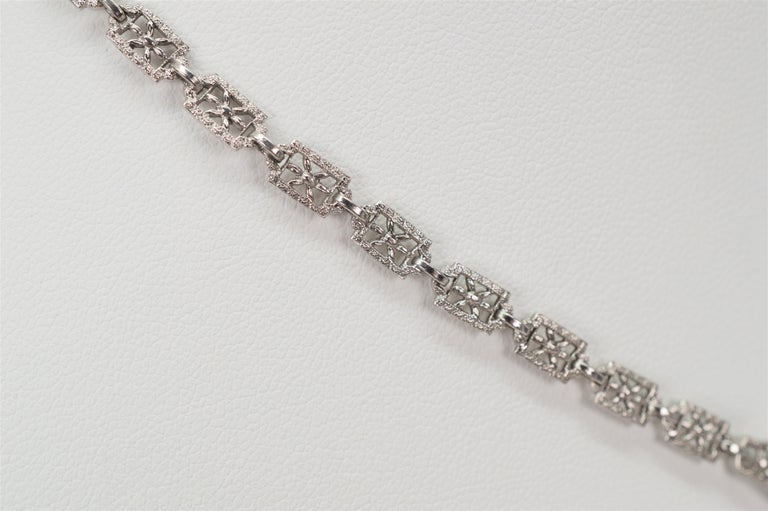 Edwardian Style Platinum White Gold Portrait Pendant Necklace w Diamond Accents For Sale 2