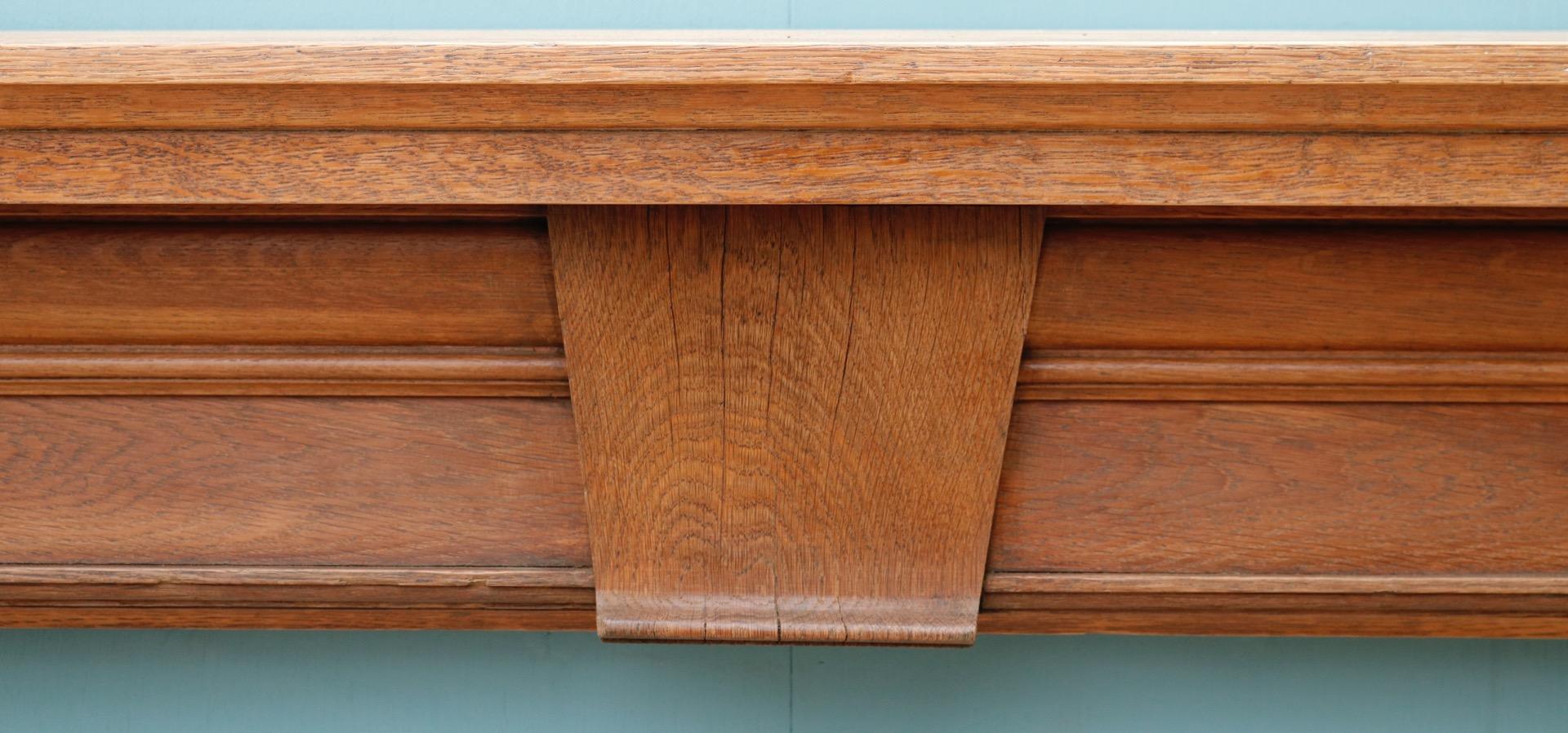 20th Century Edwardian Style Reclaimed Oak Mantel