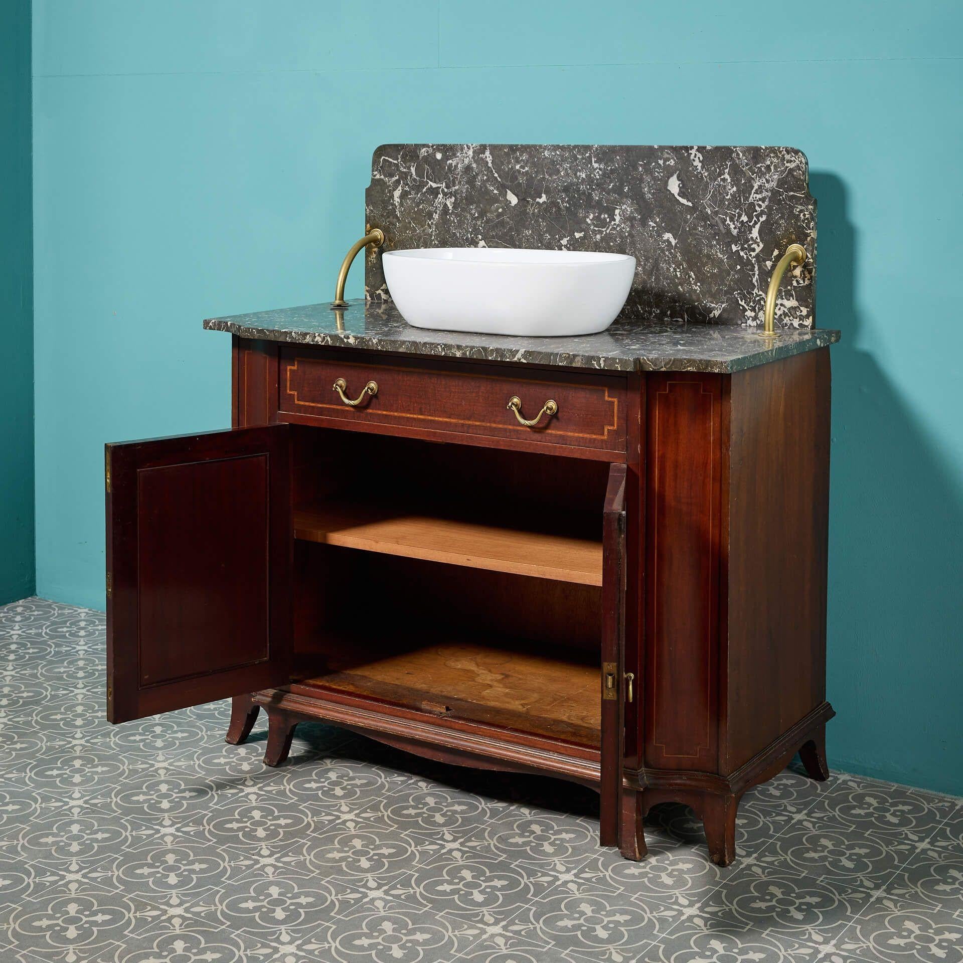 Edwardian Style Reclaimed Washstand In Fair Condition For Sale In Wormelow, Herefordshire