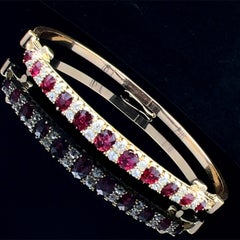 Edwardian Style Ruby & Diamond Bangle