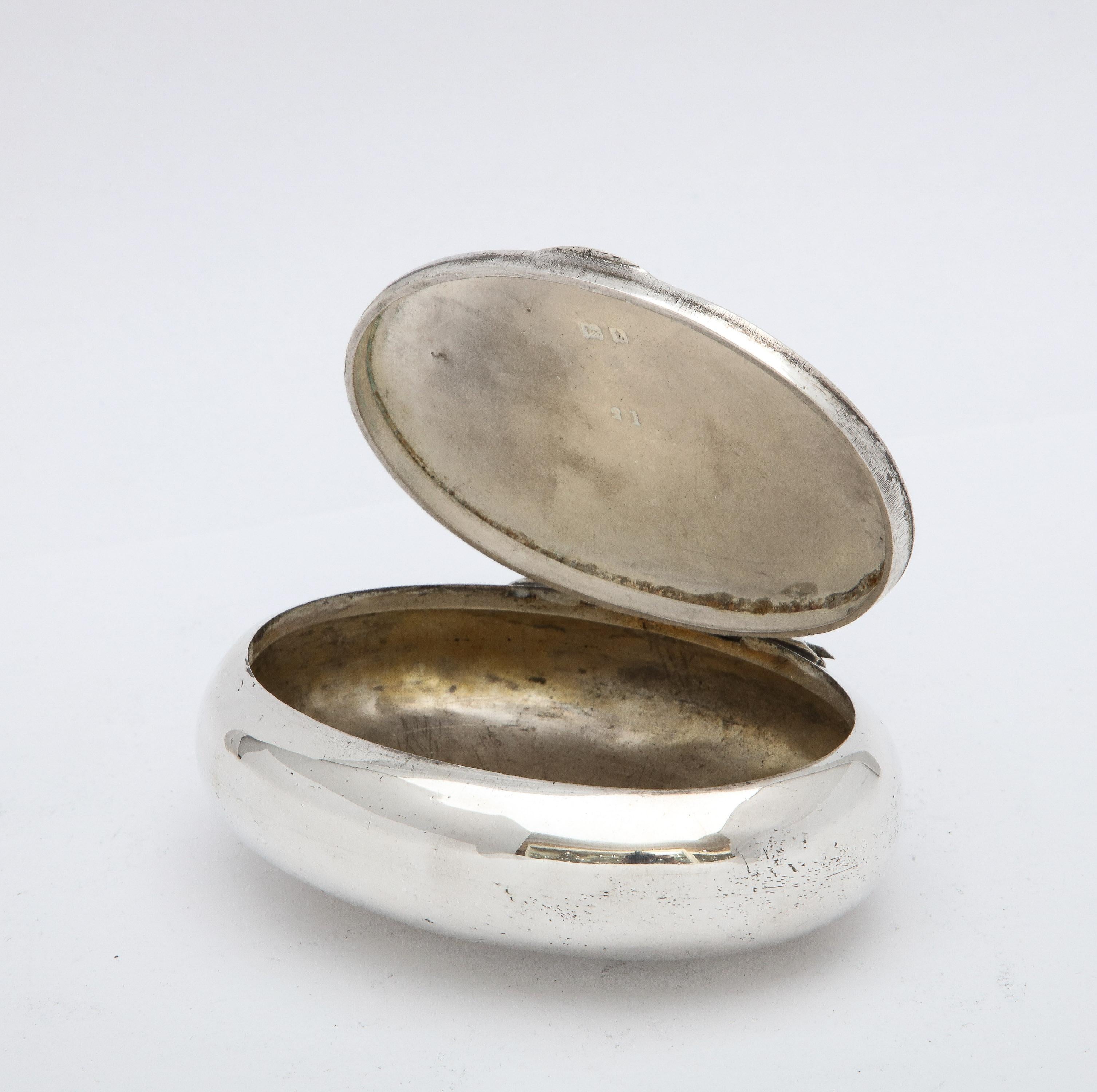 Edwardian Style Sterling Silver and Scottish Agate Trinkets Box with Hinged Lid 5