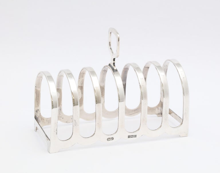 Edwardian, Style Sterling Silver Toast Rack For Sale 6
