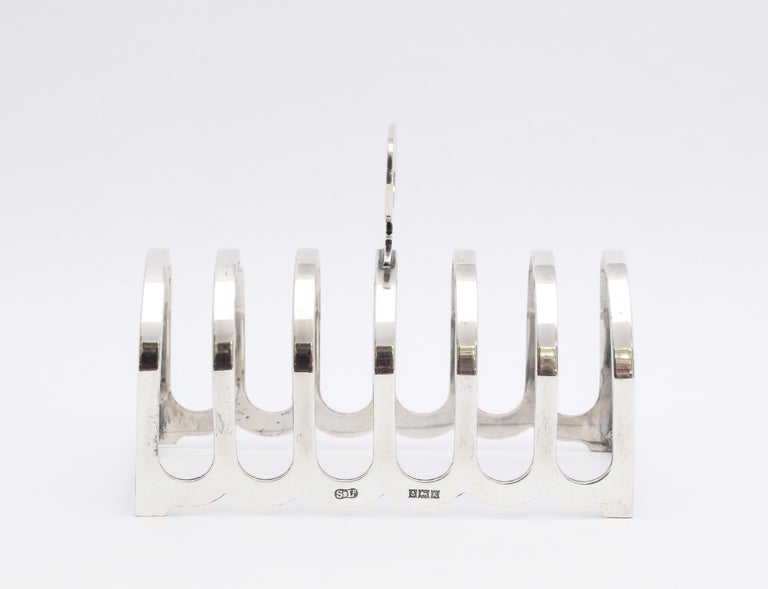 Edwardian, Style Sterling Silver Toast Rack For Sale 7