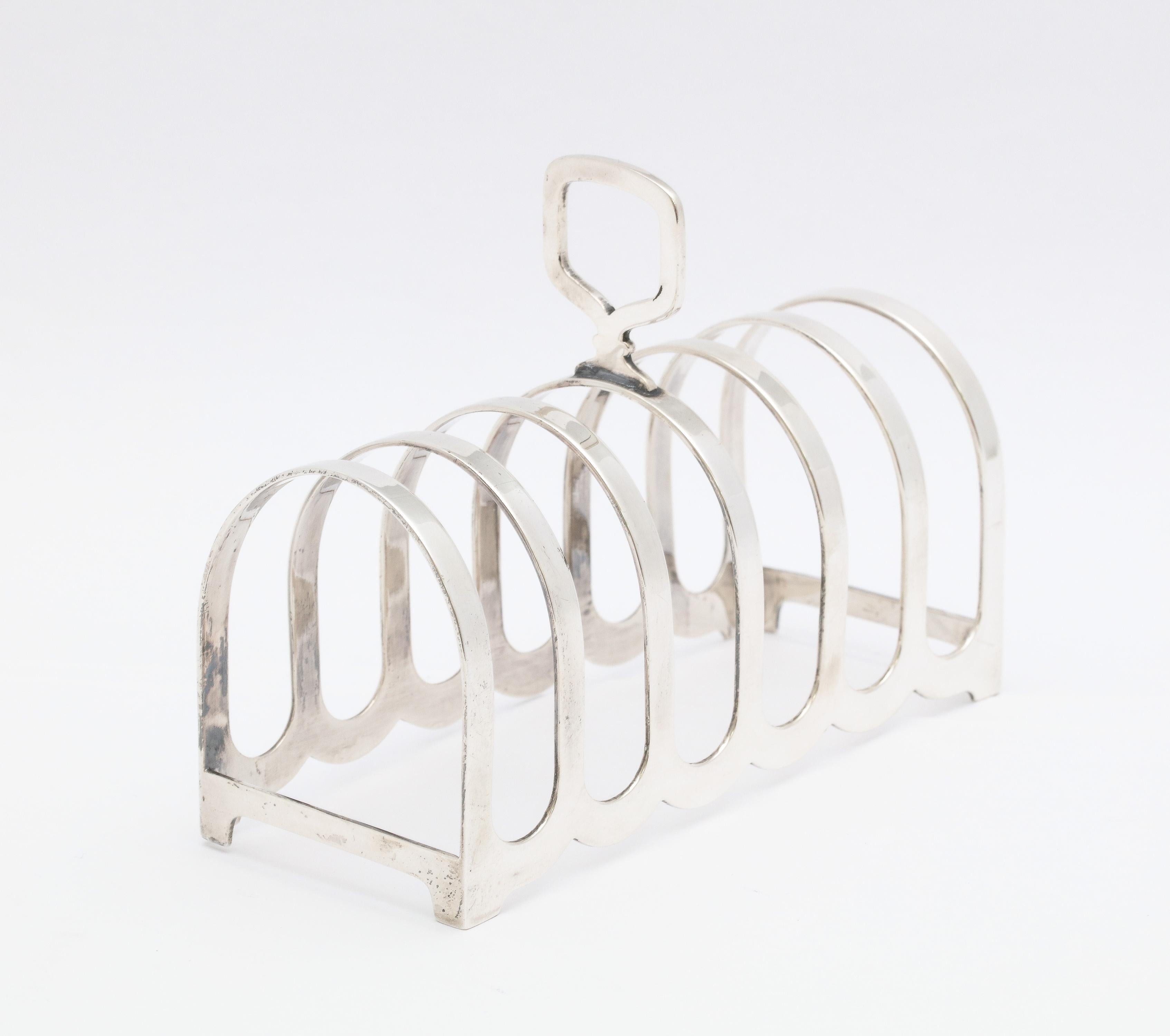 Edwardian, Style Sterling Silver Toast Rack For Sale 7