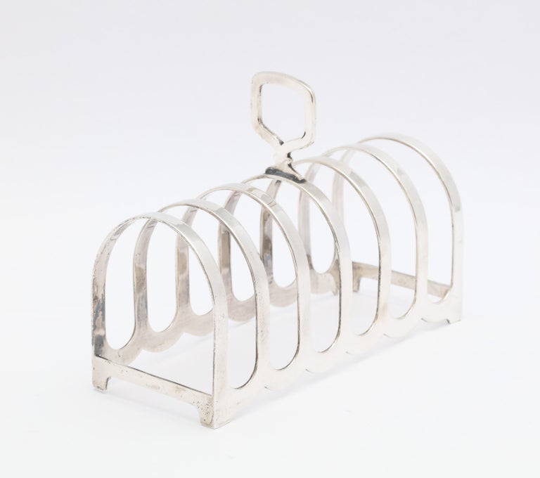 Edwardian, Style Sterling Silver Toast Rack For Sale 8