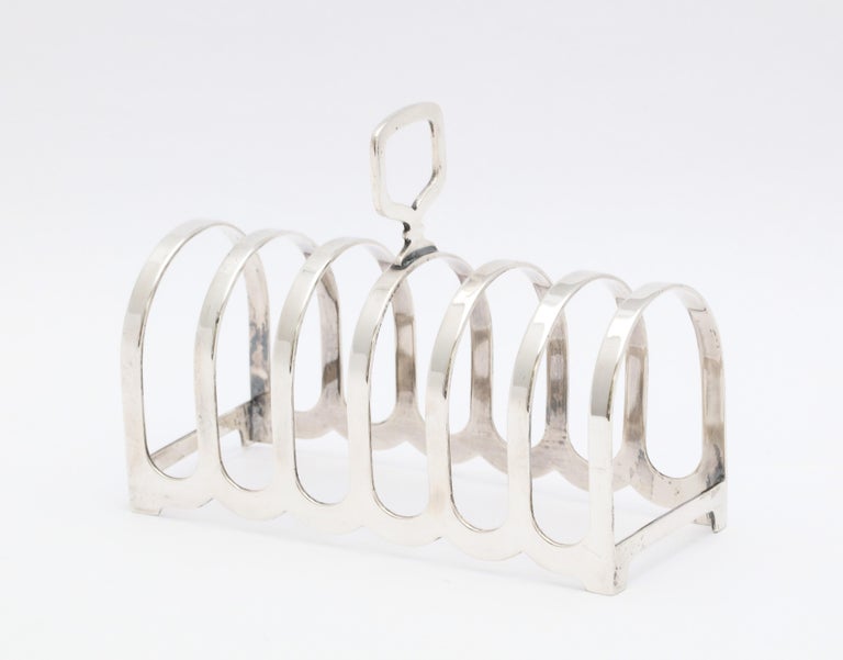 Edwardian, Style Sterling Silver Toast Rack For Sale 9