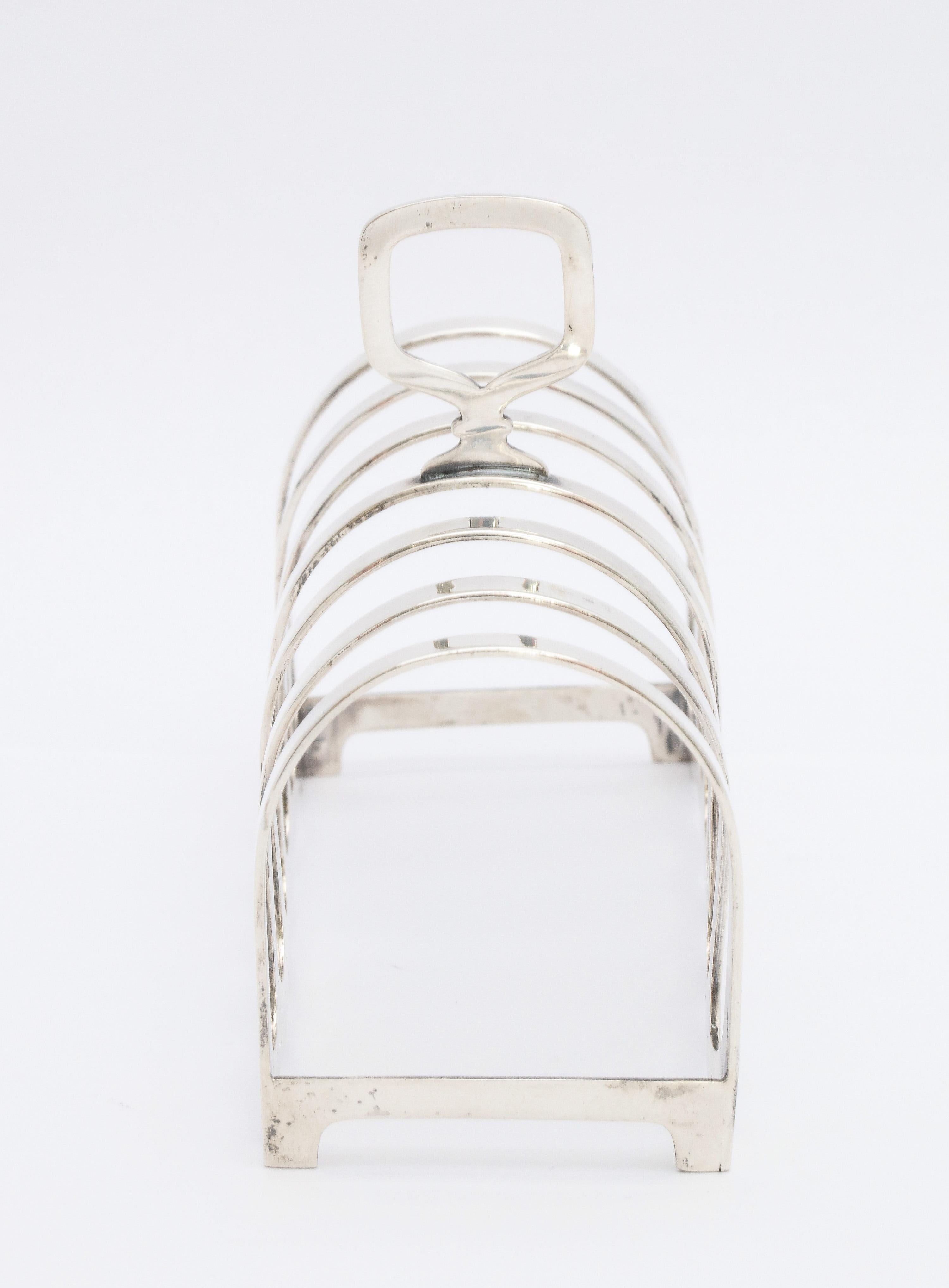 Mid-20th Century Edwardian, Style Sterling Silver Toast Rack For Sale
