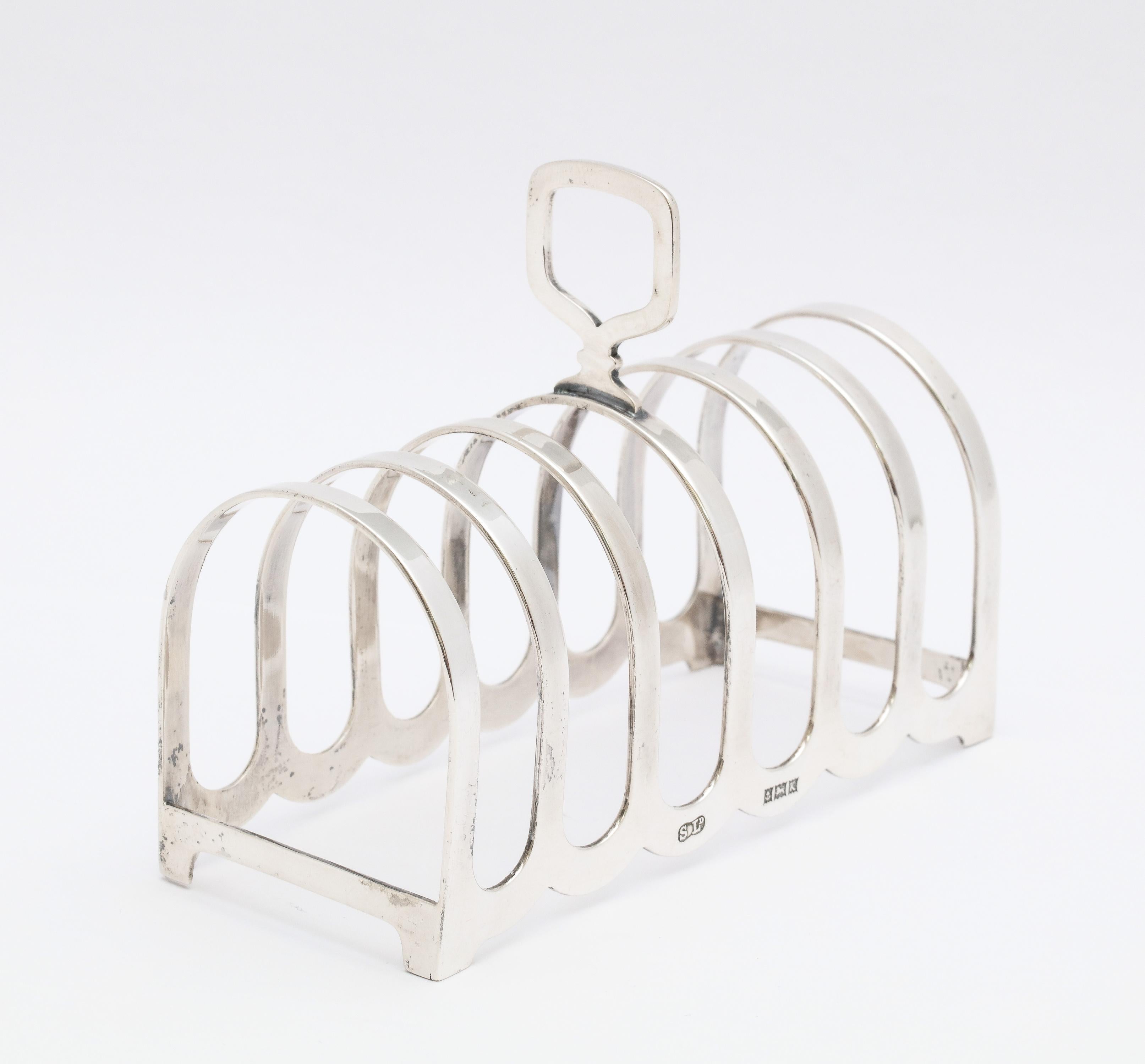 Edwardian, Style Sterling Silver Toast Rack For Sale 1