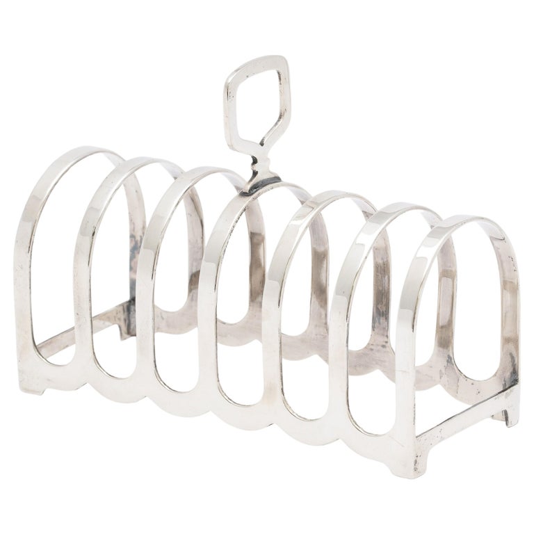 Edwardian, Style Sterling Silver Toast Rack For Sale