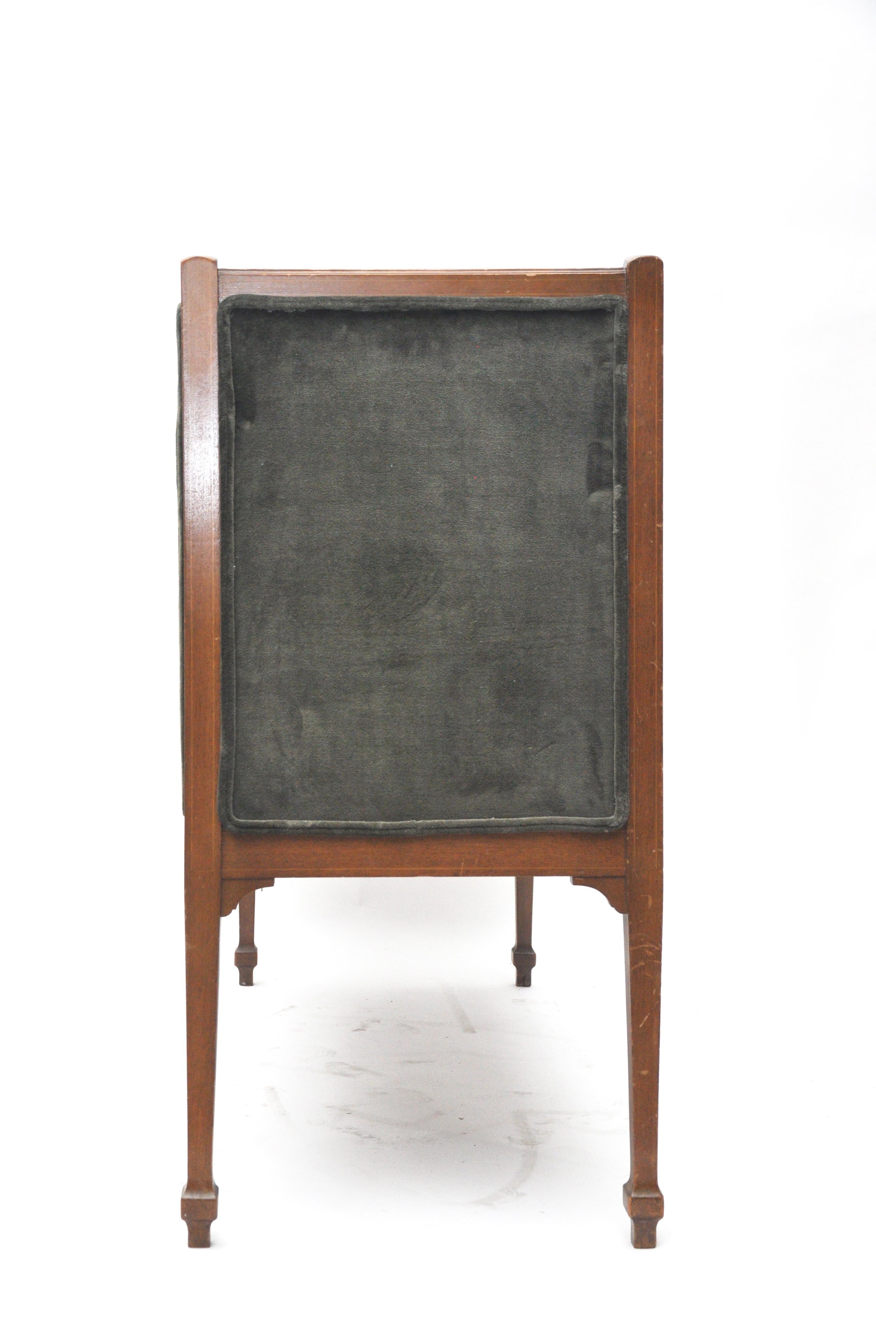 Early 20th Century Edwardian Style Upholstered Bench