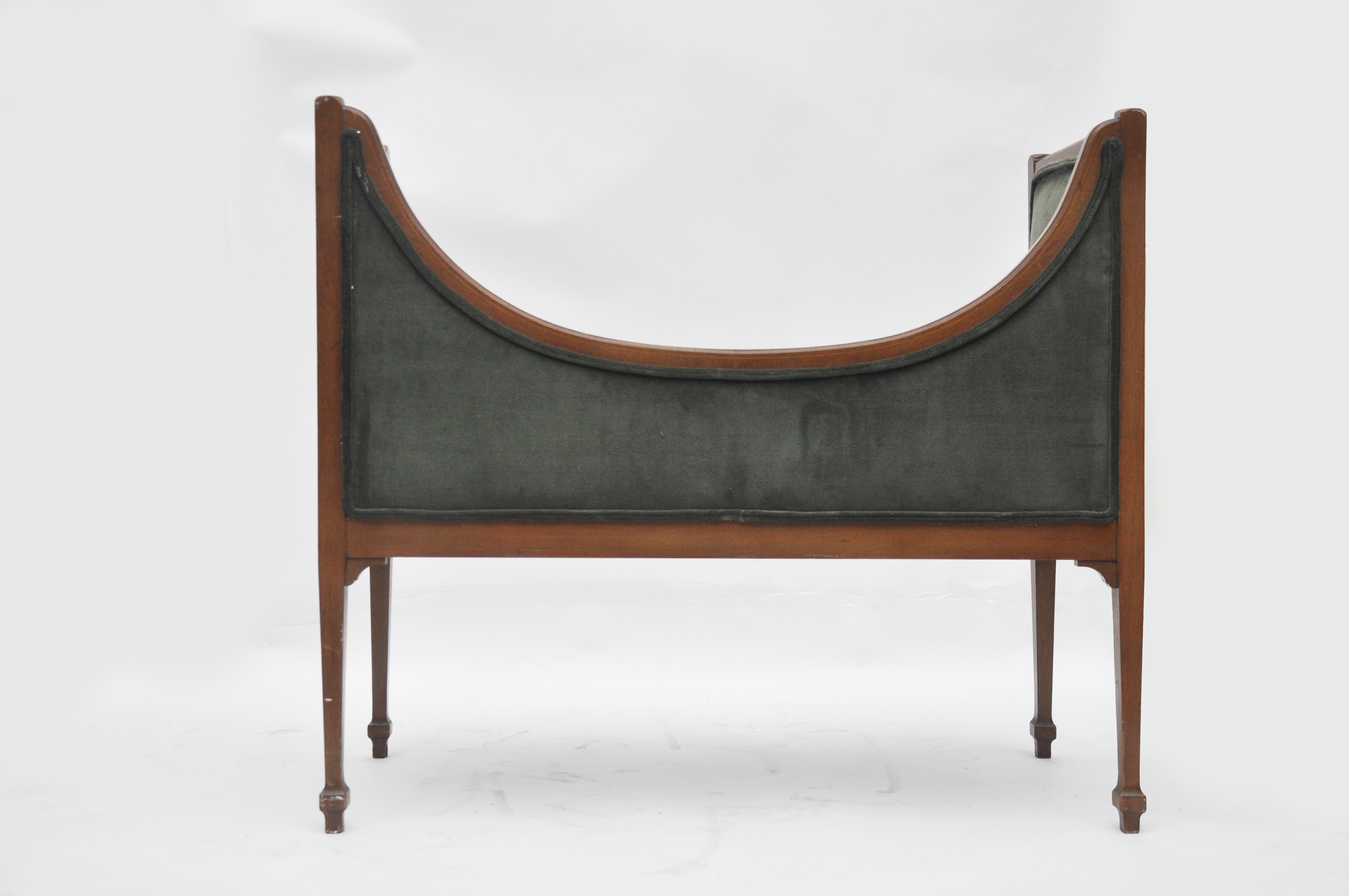 Edwardian Style Upholstered Bench 1