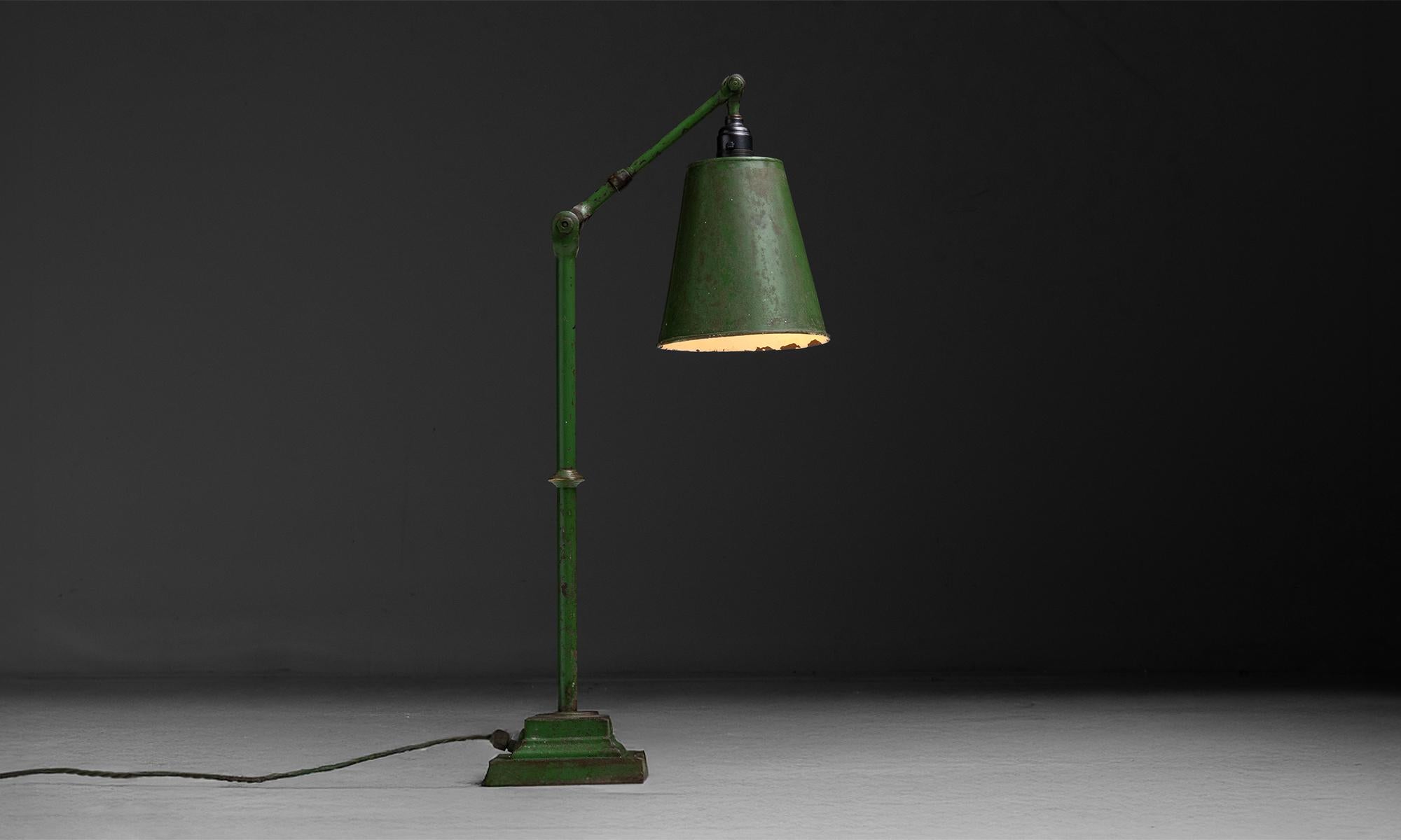 England, 1900
Early Dugdills task lamp with original tin shade and original green paint.
5.25