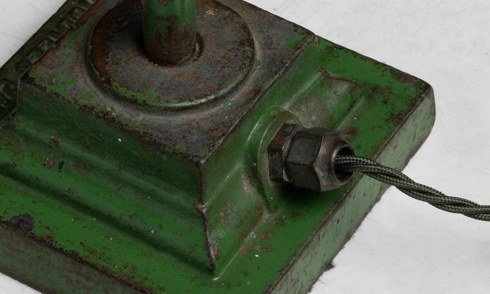 Tin Edwardian Task Lamp by Dugdills, England circa 1900 For Sale