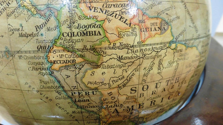 Edwardian Terrestrial Geographia Tabletop Globe For Sale 6