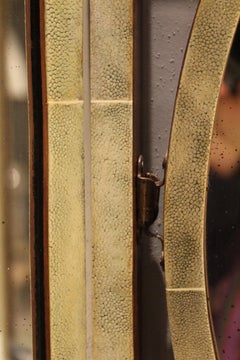 Edwardian Three Fold Shagreen Dressing Table Mirror, circa 1915