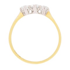 Edwardian Three-Stone Diamond Engagement Ring, circa 1910