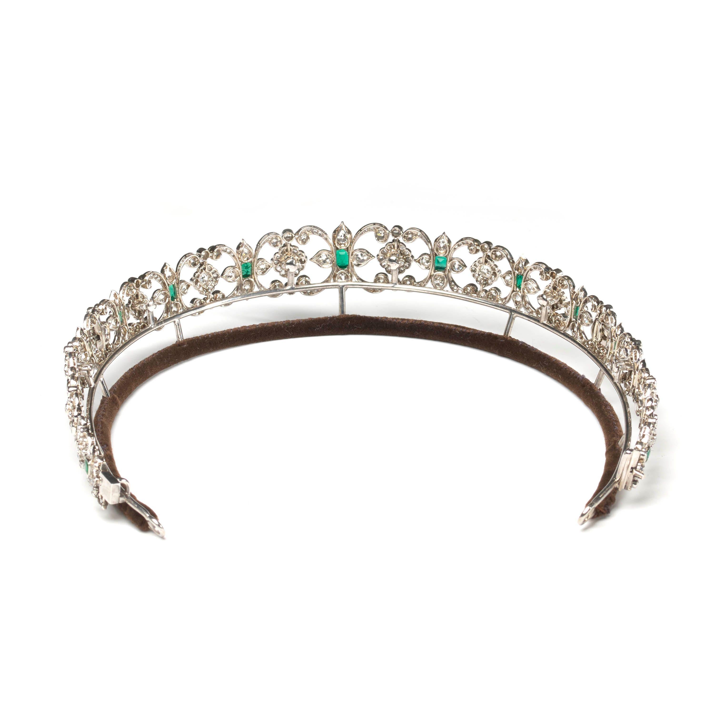 diamond and emerald tiara